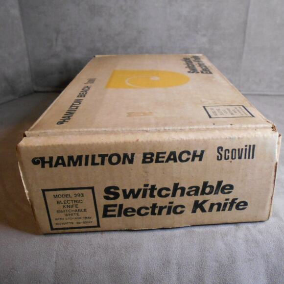Vintage Hamilton Beach Scovill Switchable Electric Knife w/Box & Mount 293 Works - Picture 9 of 11